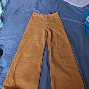 Funky Wide-Leg Orange Pants